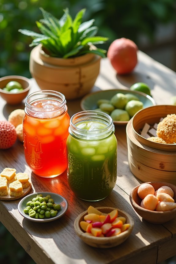 asian beverage and snack pairings