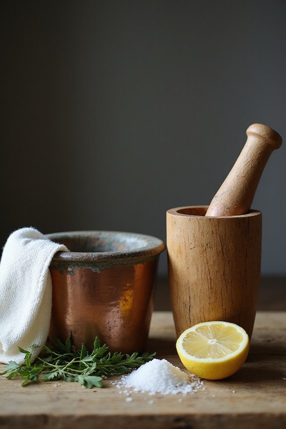 caring for copper and wood