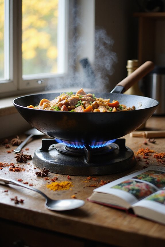 high heat for stir frying
