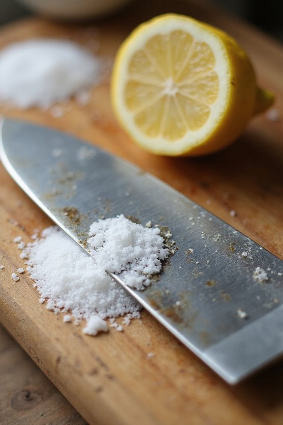 lemon and salt rust removal