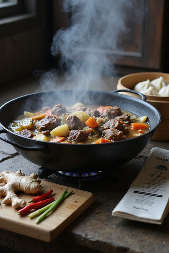mongolian boiled meat dish