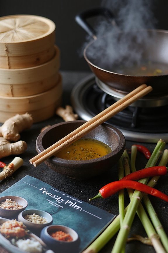 oiling chopsticks for maintenance