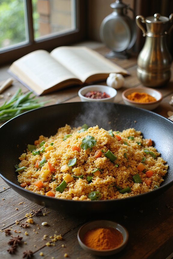 perfectly cooked seasoned ingredients