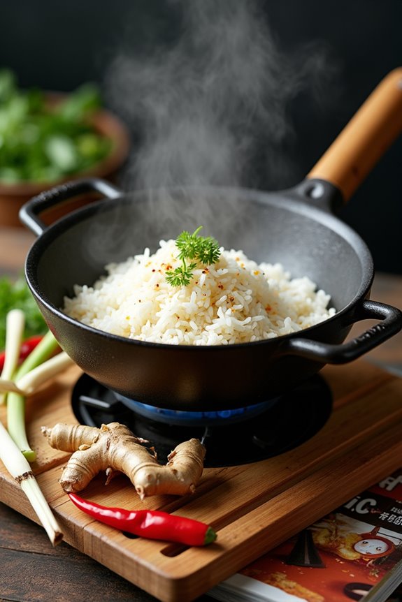 seasoning white rice cleanly