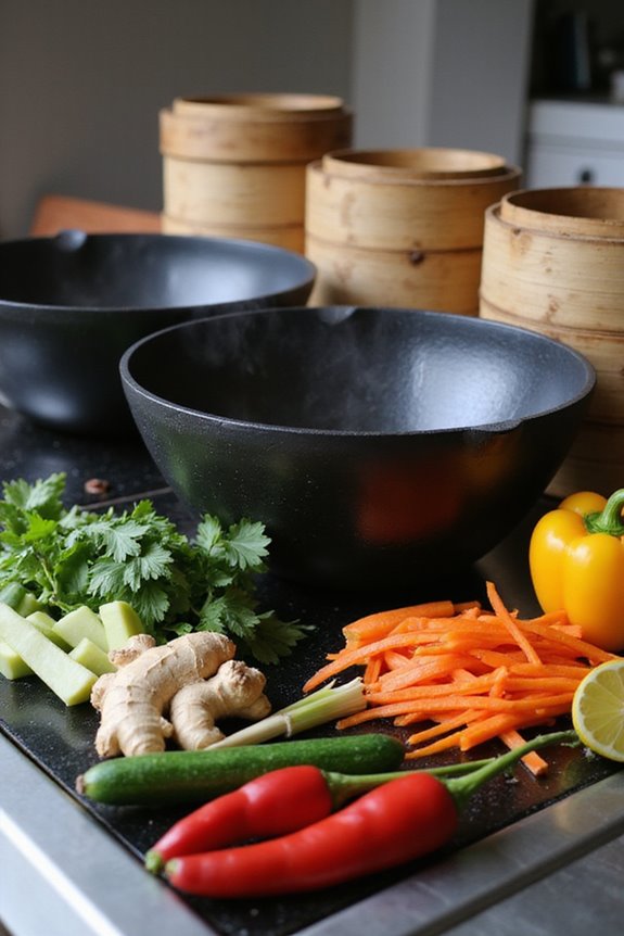 selecting firm vegetables julienne